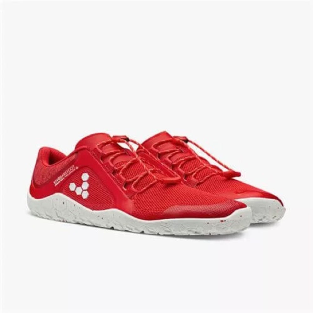 VivoBarefoot Primus Trail Firm Ground Shoe Red and White Women’s US 6.5 EU 37